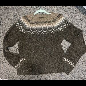 Abercrombie & finch vintage 90s wool sweater Women's Brown Patterned Sweater